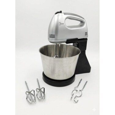 7-Speed Electric Hand Mixer with Detachable Stand and 2L Stainless Steel Mixing Bowl