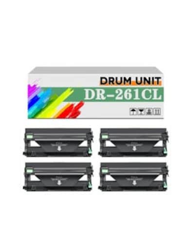 4-pcs DR261-CL Imaging Drum Unit Set for MFC-9140CDN MFC-9330CDW HL-3150CDN and HL-3170CDW Printers