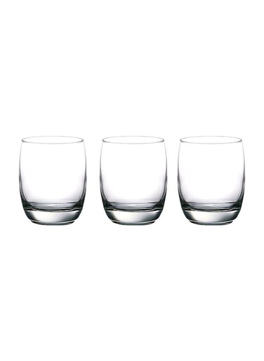 3 Piece Ivory Glass Set, 320ml Capacity - Clear