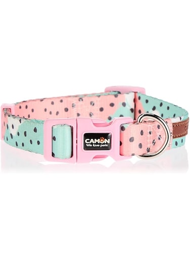 Camon Adjustable Collar for Dog, 20 mm Width x 360 mm - 480 mm Length, Ink Pink