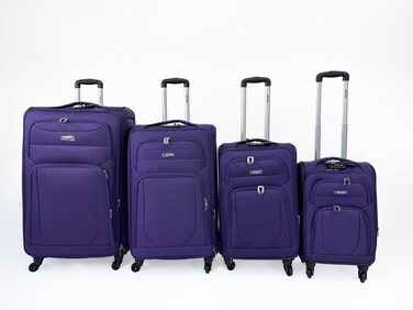 VIPTOUR 4 Piece Softside Spinner 4 Wheels Fabric Trolley Luggage With Number Lock 20/24/28/32 Inches