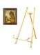 KASTWAVE Table Top Easel Stand 16.5 H x 8.7 W x 4.3 D Metal Easel Stand for Display Tripod Art Picture Mirror Modern Plate Holder Floor Stands for Display Book Photo Wedding Sign(Gold)