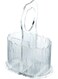 Acrylic Utensil Holder Utensil Caddy Napkin Holder Condiment Organizer 3 Compartments Organizes Forks Knives Spoons Ideal For Kitchen Cutlery Storage Organizer Clear