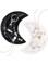 Moon Jewelry Dish Tray Set, 2 Decorative Ceramic Trinket Dishes, Modern Ring Holder Plates, Stylish Jewelry Storage for Vanity, Ideal for Valentine&#39;s Day and Everyday Use