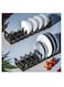 Space Saving Bowl Dish Drying Racks, Plate Holders in Cabinet Drawer, Aluminum Tableware Organizer, Kitchen Storage Shelf Stands for Cabinet Cupboard Counter Top (Bowl Rack+Dish Rack, 40CM)