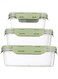 PICCASIO "Green Rectangular Food Storage Containers with Leak-Proof Lids -100 ice cubes Microwave &amp; Dishwasher Safe - Stackable and Reusable Lunch and Meal Prep Containers