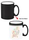 Color Changing Heat Sensitive Ceramic Mug, Image Revealed When HOT Liquid is Added! Abstract saxophone