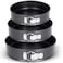 Springform Cake Pans Set of 3 &ndash; Non-Stick Round Baking Pans for Cheesecake &amp; Desserts