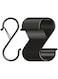 Waitkey 48 Pack S Hooks for Hanging, 3.5 inch Heavy Duty Metal S Hooks with Safety Buckle S Shaped Hooks Pot Rack Closet Hooks for Hanging Plants, Clothes, Kitchen Utensil, Pots, Pans, Bags (Black)