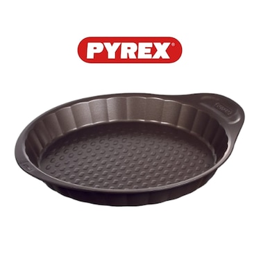 Pyrex Asimetria 30cm Round Metal Flan Pan - Non-Stick, Even Heat Distribution &amp; Durable Design