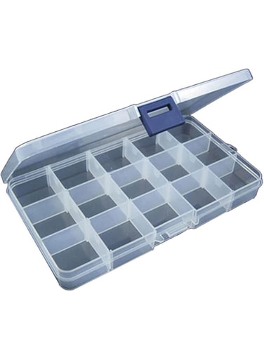 THE GIFT FACTORY "" Pack of 4 Plastic Storage Box Adjustable, Removable Plastic Compartments
