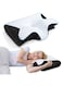 Memory Foam Pillow for Side &amp; Back Sleepers &acirc;&euro;&ldquo; Ergonomic Cervical Support Bed Pillow with Breathable Washable Cover &acirc;&euro;&ldquo; Black &amp; White