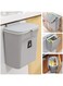 Kitchen Compost Bin,2.4 Gallon Hanging Small Trash Can with Lid for Kitchen Cabinet Door, Under Sink Garbage Can for Bathroom, Wall Mounted Counter Waste Compost Bin (Grey)