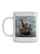Animals Printed Coffee Mug White/Brown/Blue