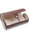 eWINNER Portable Cylinder 3 Slots Watch Storage Box Watch Bracelet Jewelry Gift fashion Travel Organizer Watches Case Leatherette Roll Display Storage Pouch Jewelry Box for Men Women (Brown)