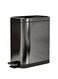 Slim Trash Can with Anti - Bag Slip Liner and Lid, Use as Mini Garbage Basket, Slim Dust Bin, or Decor in Bathroom, Restroom, Kitchen, or Bedroom (9L, Black)