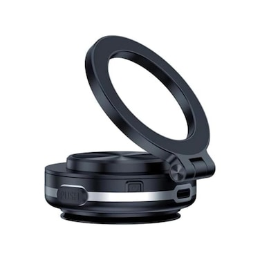 Magnetic Vacuum Suction Car Phone Holder Mount C1 -Compatible with iPhone &amp; Android (Black)