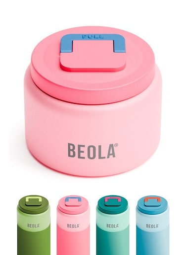 240ml Replaceable Nesting Food Jar for Lunch Box, Thermos Stainless Steel Double Wall Insulated Travel Food Flask for Kids, 8oz (Pink)