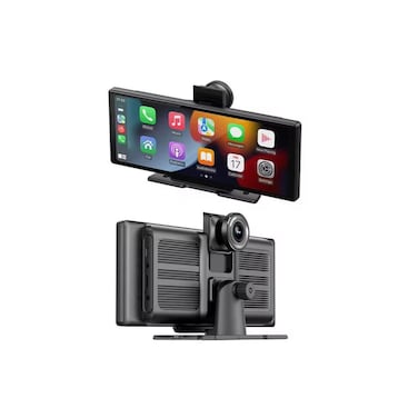 10.26'' CarPlay &amp; Android Auto Dash Cam with 4K Front/Rear Recording, Wireless Display DVR