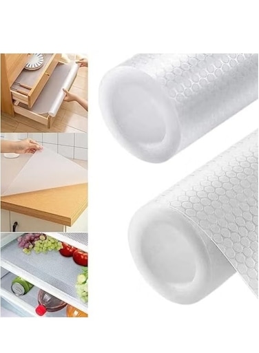 Liner for Kitchen Rolls Non-Adhesive Drawer Mats, Non-Slip Food Grade EVA Drawer Liner, Stain Proof Liner for Shelf, Refrigerator, Cupboard, and Desk