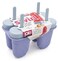 MSC Joie Swirl Pops Silicone Ice Pop Mold Set with Sticks &acirc;&euro;&ldquo; 4 Ice Cream Molds BPA Free Flexible Popsicle Maker Easy Release Frozen Treat Maker for Kids Juice Yogurt Desserts Home Kitchen Freezer
