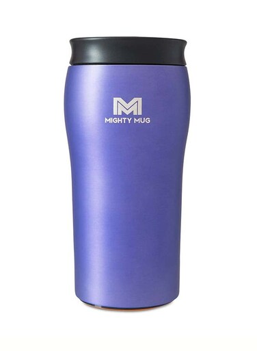 Mug   The Untippable Mug   Grips When Hit, Lifts for Sips   Insulated Stainless Steel Tumbler   Cupholder Friendly   Gifts for Women Men All   Leakproof   4 Hours Hot / 24 Cold   12oz   Purple Matte   1958D Purple Matte 9x9x22.5cm