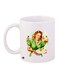 Women Printed Ceramic Coffee Mug White/Green/Beige