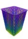 Modern Design Small Waste Bin with Open Top Household Large Capacity Living Room Bathroom Bedroom Office Durable Sturdy Decorative Plastic Waste Basket Trash Can Storage Bucket 6L