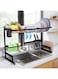 dongbuzhipin Over the Sink Dish Drying Rack, Drain Shelf Kitchen Organizer Utensils Holder Stainless Steel Space Saver (Sink Size &le; 32 Inch, Black)