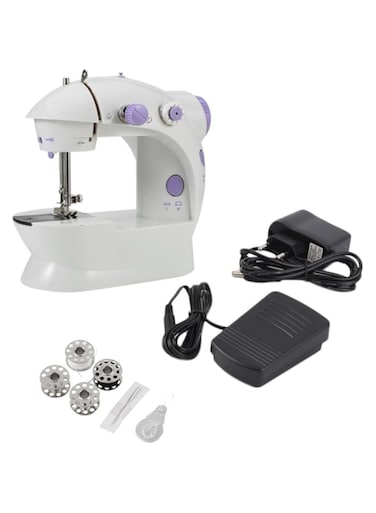 happgrand Multifunction Electric Household Desktop Mini Sewing Machine with LED and Forward Reverse Sewing