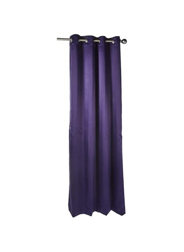 Story At Home Faux Silk 1 Piece Door Curtain, 118 X 152 cm, Purple, Dbk5009