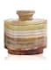 MARBLOUS KRAFTS stylish marble sugar dispenser 3.5 oz salt cellar, salt container and marble d&eacute;cor 3" X 3" Kitchen d&eacute;cor and Salt Pepper Bowls salt dispenser (Green Onyx)
