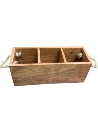 Acewood wooden handmade Cutlery Holder/Table Top wooden Spoon holder/bottle holder (14x5x5.5) Inches (BIG SIZE)