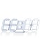 3D Wall Led Alarm Digital Clock White Number Time Clock with Automatic Brightness Adjustable, 12/24 Hr Time/Date Temperature Display, Electric Nightlight Alarm Clock for Modern Home Decoration