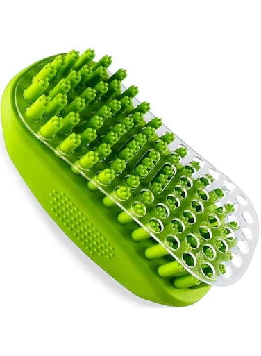 Incisae Dog Bath &amp; Massage Brush, Cat Wash Brush Shower Shampoo Scrubber Curry Comb with Soft Rubber Bristles for Short &amp; Long Hair Pets