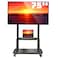 Mount Mobile TV Stand With Wheels Heavy Duty Universal Rolling TV Cart Fits Most 32&rdquo; &ndash; 75&rdquo; LED LCD TVs with Shelf and Mount Black