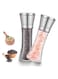of 2 Glass Salt and Pepper Grinder, Adjustable Coarseness Salt and Pepper Mill Shaker Set