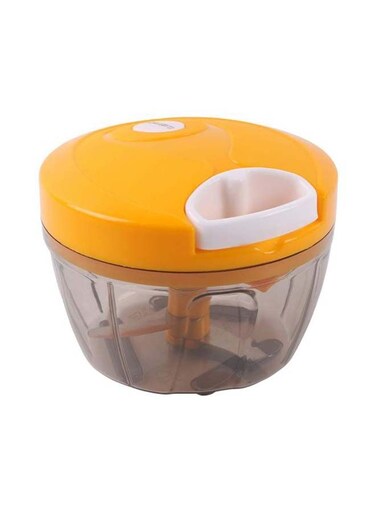Powerful Manual Food Chopper Vegetable Food Blender Processor Yellow &amp; White