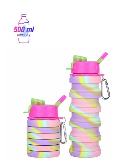 Collapsible Water Bottles Reuseable BPA Free Silicone Foldable Water Bottles for Outdoor Travel Camping Hiking Kids Students Girl Women, Best Gift for Travelers