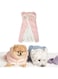 KASTWAVE Pet Dog Cape Blanket, Warm Soft Pullover Blanket Coat with Hood, Multi-Use Furry Dog Robes for Small &amp; Medium Dogs and Cats, Pet Apparel (Pink, M)
