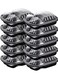 [20 Pack] 3 Section Black Base with Lids Food Storage Container
