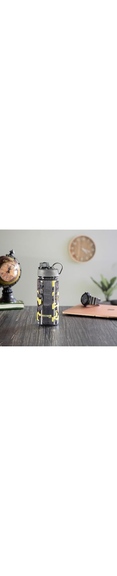 Royalford 750ml Water Bottle - Reusable Water Bottle Wide Mouth with Hanging Clip   Printed Bottle   Perfect while Travelling, Camping, Trekking &amp; More