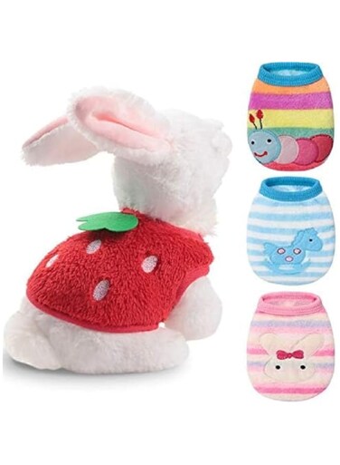 Flannel Warm Winter Puppy/Cat/Rabbit Soft Pet Costume-4 Pieces (Style1, L)