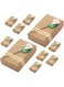 Tazweeq 10 Pcs Jewellery Gift Box with Lid, Necklace Box, Small Jewellery Box, Kraft Box with Horseshoe Lotus and Foam Cushion for Wedding Valentine's Day Anniversary