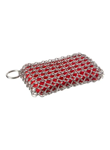 High Grade Scrubbing Pad Red/Silver 1 x 5.2 x 8.7inch