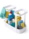 SinkSuite Under Sink Cleaning Caddy, Adjustable Cleaning Supplies Organizer for Kitchen and Bathroom Organization and Storage, Made of ABS Plastic, White