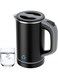 XVersion 0.8L Electric Travel Kettle,Small Water Boiler Kettle,Travel Mini Fast Boiling Heater,Stainless Steel Portable Electric Kettles,Auto Shut-Off for Camping Tea/Coffee/Milk (Black)