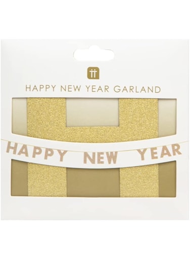 Talking Tables Luxe Happy New Year Gold Garland, 2 Meter Length