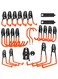 OUUTMEE Garage Heavy Duty Hooks, 22 pcs Wall-Mounted Tool Hooks, Heavy Duty Industrial Hooks for Hanging Storage Hooks with Wall Anchors and Screws - Orange