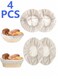 Liners, 10In Cloth Bowl Covers for Bread Proofing,Reusable Natural Rattan Banneton Liner Cloth Cover for Bakery Home Baking, 2 Round &amp; 2 Oval Sourdough Proofing Covers